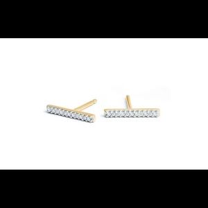 14k and Pave diamond earrings